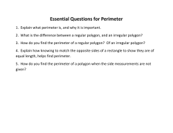Essential Questions for Perimeter