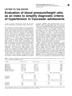 height ratio as an index to simplify diagnostic criteria of