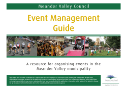 Event Management Guide - Meander Valley Council