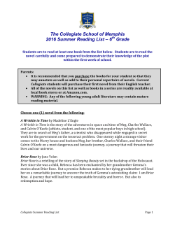 The Collegiate School of Memphis 2016 Summer