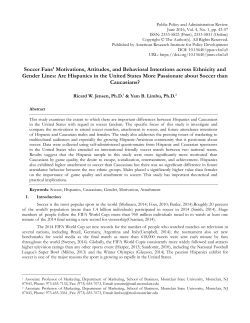 Soccer Fans` Motivations, Attitudes, and Behavioral Intentions