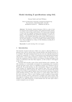 Model checking Z specifications using SAL