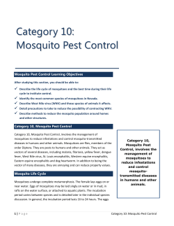 Category 10: Mosquito Pest Control