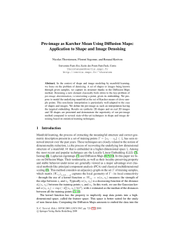 Pre-image as Karcher Mean Using Diffusion Maps