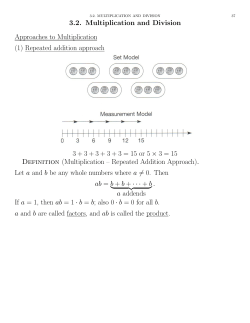 Approaches to Multiplication