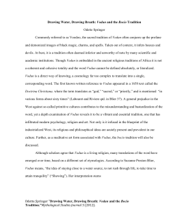 Odette.Springer "Drawing Water, Drawing Breath: Vodun and the
