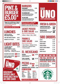 Menu - Bar Uno