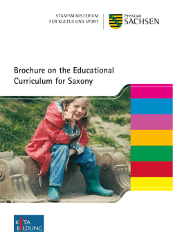 Brochure on the Educational Curriculum for Saxony