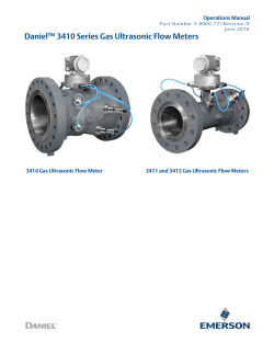 Daniel 3410 Series Gas Ultrasonic Flow Meters