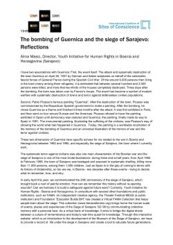 The bombing of Guernica and the siege of Sarajevo