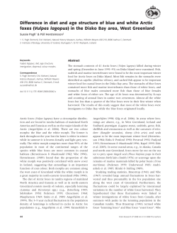 Difference in diet and age structure of blue and white Arctic foxes