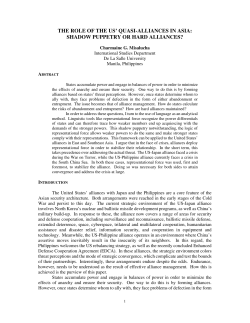 the role of the us` quasi-alliances in asia: shadow puppetry or hard