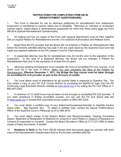 Form DB-36 - Disciplinary Board of the Supreme Court of