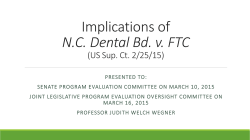 Dr Wegner Presentation on NC Dental v FTC