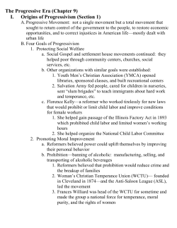 The Progressive Era (Chapter 9)
