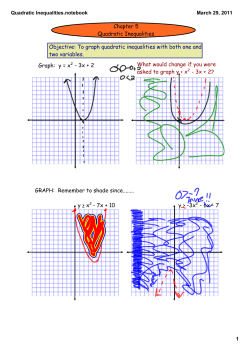 Quadratic Inequalities.notebook