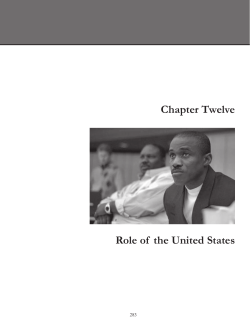 Chapter Twelve Role of the United States