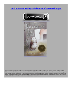 Epub Free Mrs. Frisby and the Rats of NIMH Full Pages