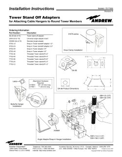 Tower Stand Off Adapters for Attaching Cable Hangers to Round
