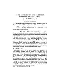 On an Infinite Set of Non-Linear Differential