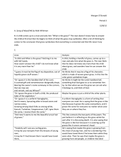 Morgan O`Donald Period 2 12/8/12 A. Song of Myself #6 by Walt