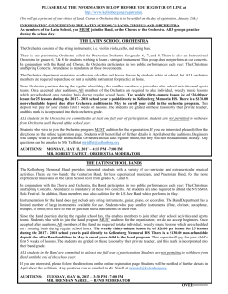 Latin School Band-Chorus-Orchestra Information