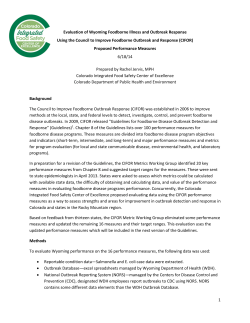 Evaluation of Wyoming Foodborne Illness and Outbreak Response