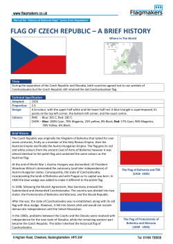 History of the Czech Republic Flag