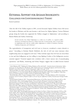 external support for afghan insurgents