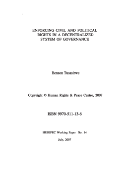 Enforcing Civil and Political rights in a Decentralized