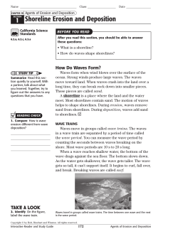 1 Shoreline Erosion and Deposition