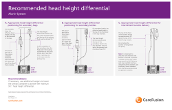 Pump Module Recommended Head Height