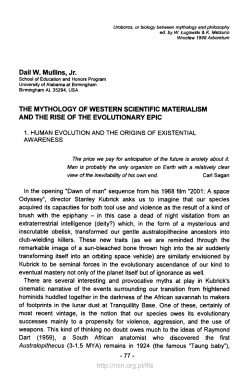 The mythology of Western scientific materialism and the rise of the