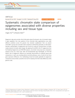 Systematic chromatin state comparison of - Kellis Lab