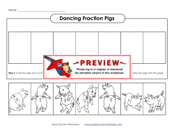 Dancing Fraction Pigs - Super Teacher Worksheets