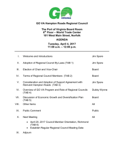GO VA Hampton Roads Regional Council The Port of Virginia Board