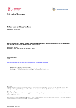 Hollow-atom probing of surfaces Limburg, Johannes
