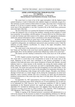 Ozone layer destruction: problem solution