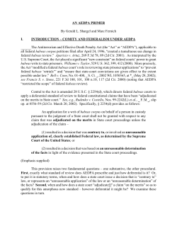 An AEDPA Primer - Law Office of Marc Fernich