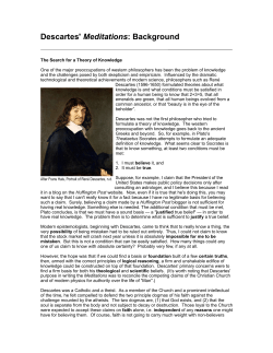 Descartes` Meditations: Background