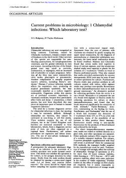 1 Chlamydial infections: Which laboratory test?