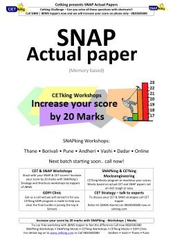 Cetking SNAP 2006 actual paper with solution PDF now