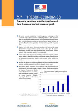 Economic sanctions: what have we learned from the recent and not