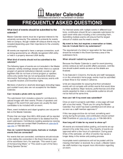 Frequently Asked Questions - UGA Master Calendar