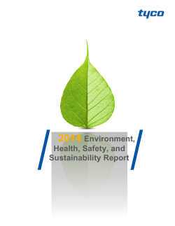 2014 Environment, Health, Safety, and Sustainability Report