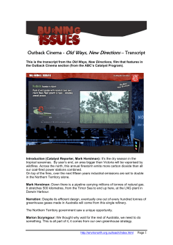 Outback Cinema - Old Ways, New Directions