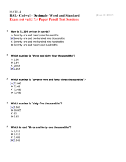 BAL- Cadwell- Decimals