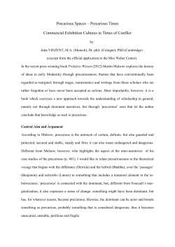 Precarious Spaces &ndash; Precarious Times Commercial Exhibition