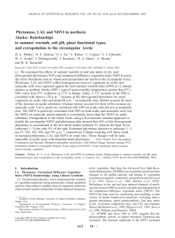 Phytomass, LAI, and NDVI in northern Alaska