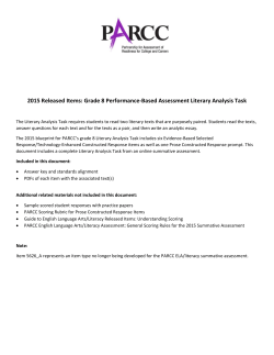 Grade 08 ELA - Literary Analysis Task